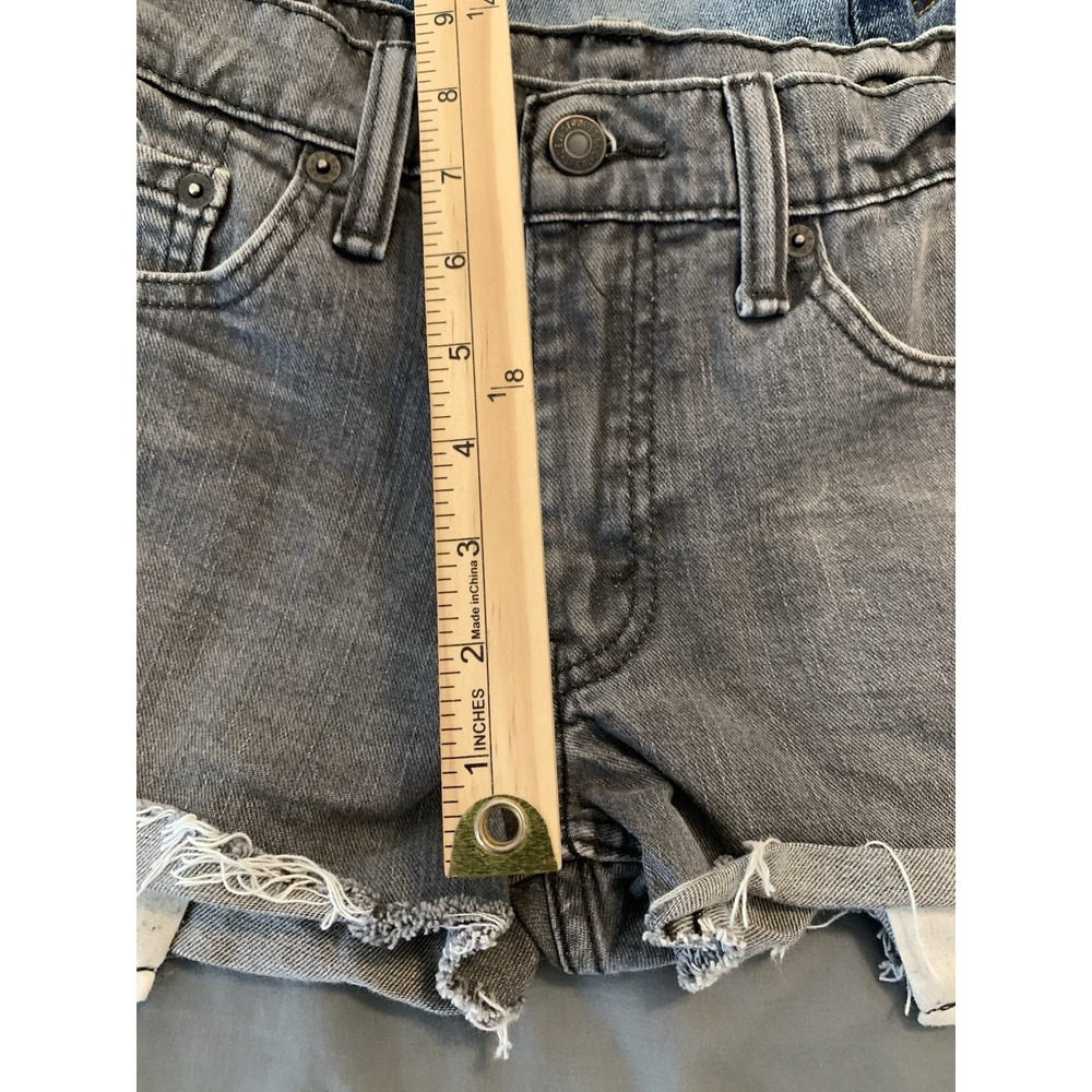LOT OF 3 Levi's Jean Cut Offs Shorts Woman's 30" Waist Blue/Blue/Black See Pics - Picture 5 of 16